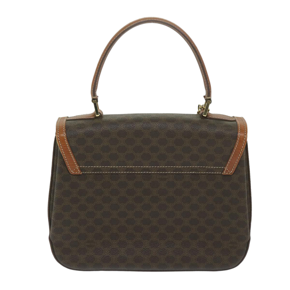 CELINE Macadam Canvas Hand Bag PVC Leather Brown Auth ep2930 - Picture 2 of 16